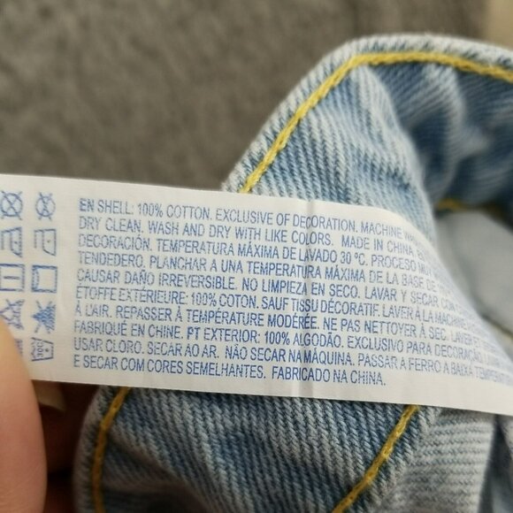 Forever 21 Shorts Women's 28 Button Fly Light Blue 100% Cotton High Rise *NWT* - Picture 6 of 8